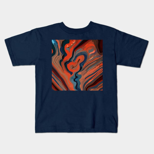 Marble Pattern Kids T-Shirt by ezhar.v.b